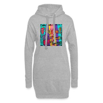 fiesta du sud est nord ouest - Sweat-shirt à capuche long Femme - gris chiné - Devant