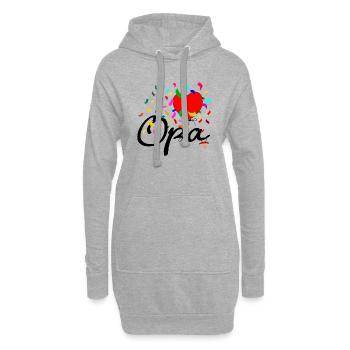 Opa Konfetti - Hoodie-Kleid - Grau meliert - Vorne