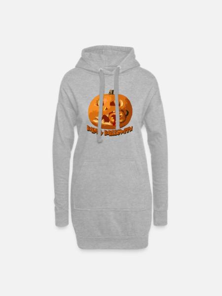 Cannibal pumpkin - Hoodie Dress - heather grey