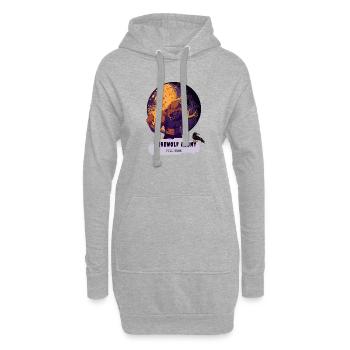 Loup-garou - Sweat-shirt à capuche long Femme - gris chiné - Devant