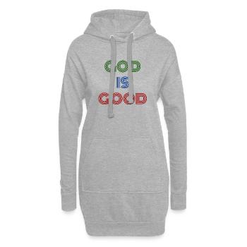 Gott ist gut. Gott ist gut - Hoodie-Kleid - Grau meliert - Vorne