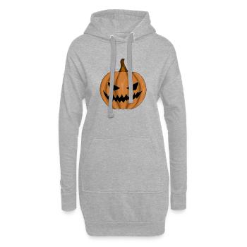 citrouille - Sweat-shirt à capuche long Femme - gris chiné - Devant