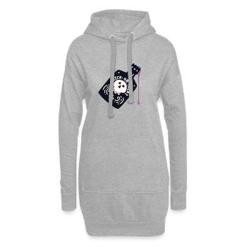 Potion mystère violette - Sweat-shirt à capuche long Femme - gris chiné - Devant