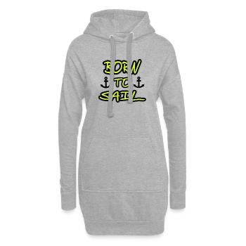 Voile - Sweat-shirt à capuche long Femme - gris chiné - Devant