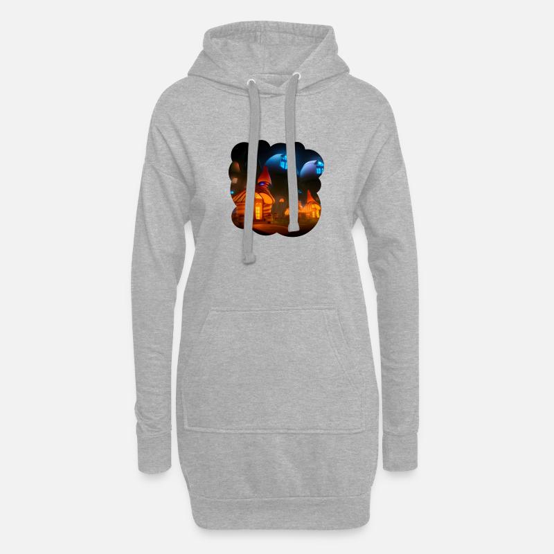 Pilzdorf - Hoodie-Kleid - Grau meliert
