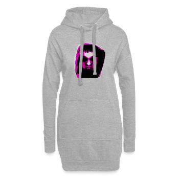 Hoody head: Pink - Hoodie-Kleid - Grau meliert - Vorne