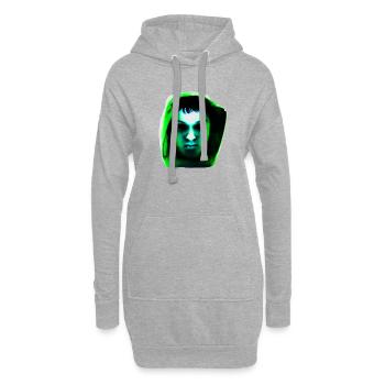 Hoody head: Grün - Hoodie-Kleid - Grau meliert - Vorne