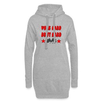 Auto - Hoodie-Kleid - Grau meliert - Vorne