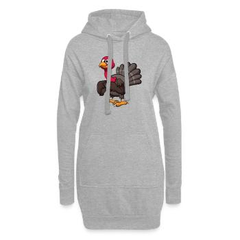 Adorable Turquie - Sweat-shirt à capuche long Femme - gris chiné - Devant