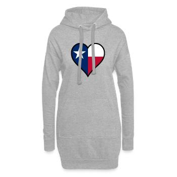 Liebe Texas - Hoodie-Kleid - Grau meliert - Vorne