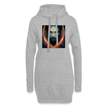 3rd EYE Divine male SATURN - Hoodie-Kleid - Grau meliert - Vorne