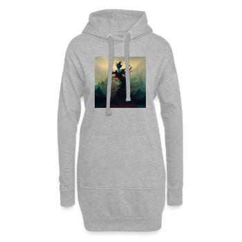 ŒUVRE SPIRITUELLE _07 - Sweat-shirt à capuche long Femme - gris chiné - Devant