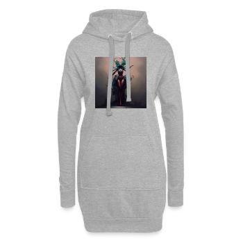 ŒUVRE SPIRITUELLE _02 - Sweat-shirt à capuche long Femme - gris chiné - Devant