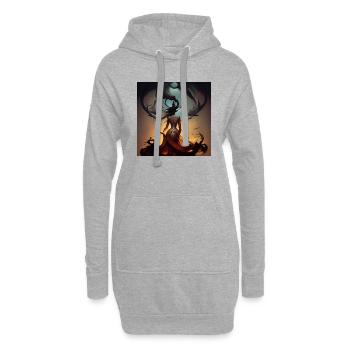 ŒUVRE SPIRITUELLE _01 - Sweat-shirt à capuche long Femme - gris chiné - Devant
