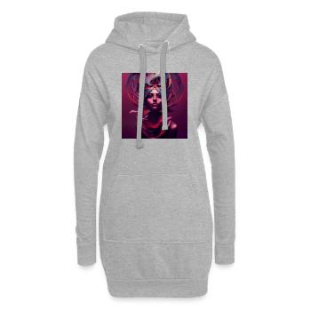ALIEN FASHION MODEL - Hoodie-Kleid - Grau meliert - Vorne