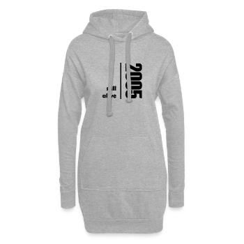 2005 still alive - Hoodie-Kleid - Grau meliert - Vorne