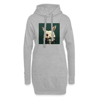 Cute little rabbit in knight - Hoodie-Kleid - Grau meliert - Vorne
