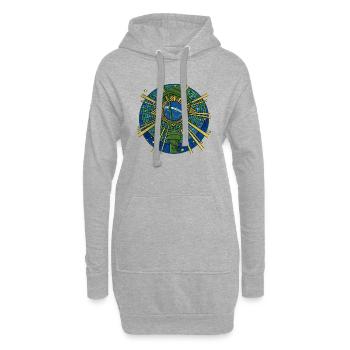 ORDEM E PROGRESSO - Sweat-shirt à capuche long Femme - gris chiné - Devant