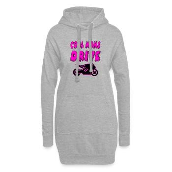 Motorrad - Hoodie-Kleid - Grau meliert - Vorne