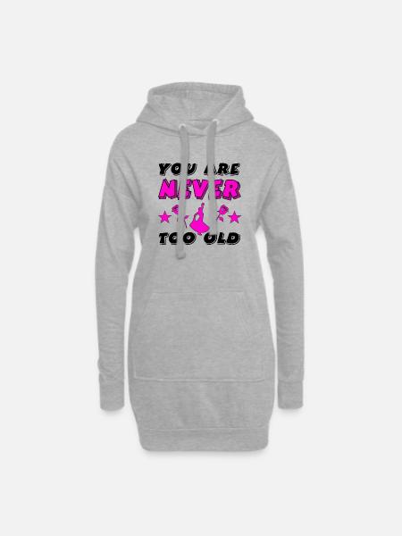 Tanzen - Hoodie-Kleid - Grau meliert