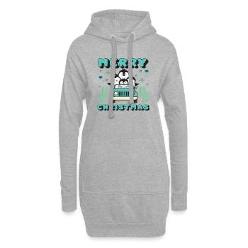Joyeux Noël - Sweat-shirt à capuche long Femme - gris chiné - Devant