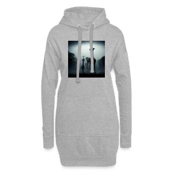 Girrafe in the dark - Hoodie Dress - heather grey - Front