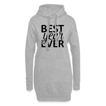 Best Year Ever - Hoodie-Kleid - Grau meliert - Vorne