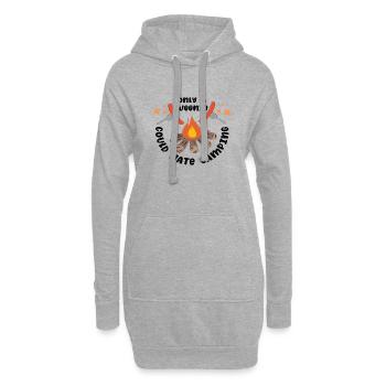 Only a Weenie could hate a Camping - Hoodie-Kleid - Grau meliert - Vorne