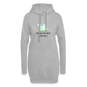 langsam gehörntes Teufelchen - Hoodie-Kleid - Grau meliert - Vorne