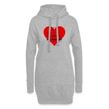 MEILLEURE MAMAN - Sweat-shirt à capuche long Femme - gris chiné - Devant