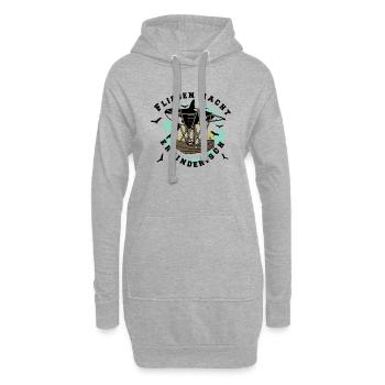 Voler est la mère de l’invention - Sweat-shirt à capuche long Femme - gris chiné - Devant