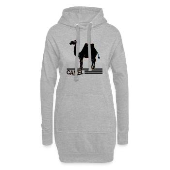 Kamel - Hoodie-Kleid - Grau meliert - Vorne