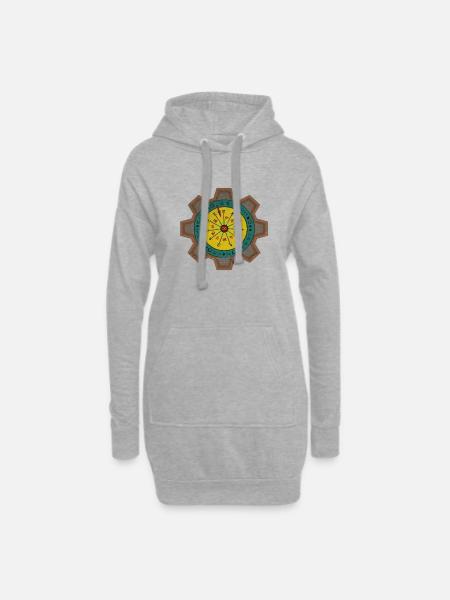 Infinity symbol - Hoodie Dress - heather grey