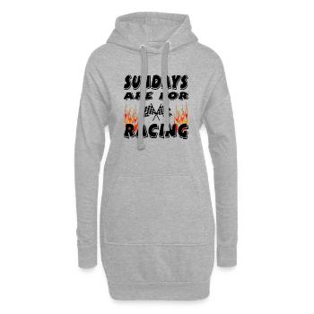 Voiture - Sweat-shirt à capuche long Femme - gris chiné - Devant