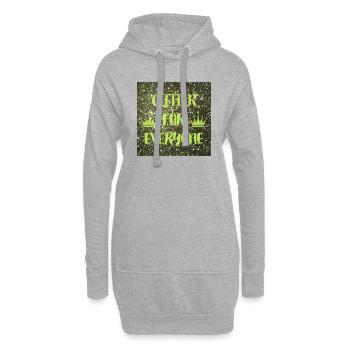 Glitter, Glitzer, Funkeln - Hoodie-Kleid - Grau meliert - Vorne