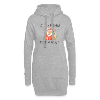 Ich bin Mamas Lieblingsklaus - Hoodie-Kleid - Grau meliert - Vorne