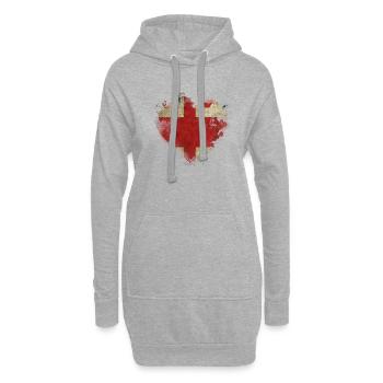 Angleterre Royaume-Uni Londres Anglais britannique Royaume-Uni - Sweat-shirt à capuche long Femme - gris chiné - Devant