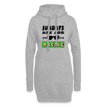 Auto - Hoodie-Kleid - Grau meliert - Vorne
