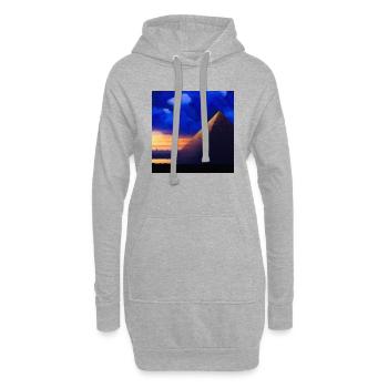 Great Pyramid - Hoodie Dress - heather grey - Front