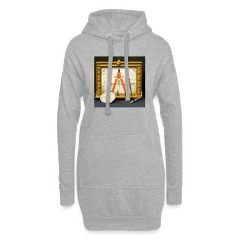 Freemason Architect - Hoodie Dress - heather grey - Front