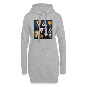 Freemason World - Hoodie Dress - heather grey - Front