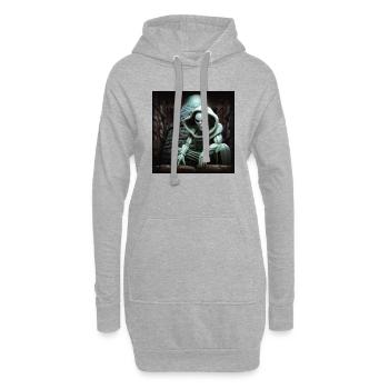 Alien Monk - Hoodie Dress - heather grey - Front