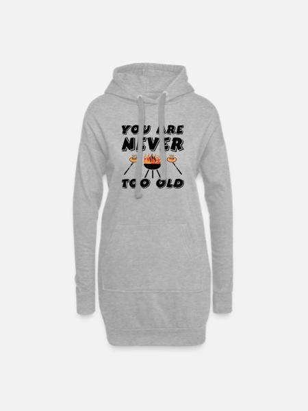 Grillen - Hoodie-Kleid - Grau meliert