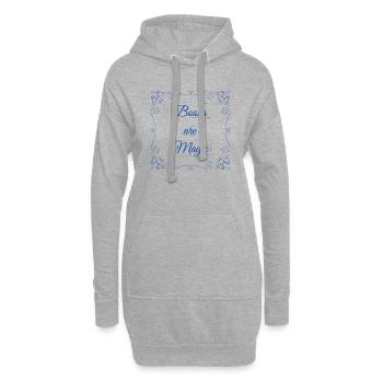 Les livres sont magiques - Sweat-shirt à capuche long Femme - gris chiné - Devant