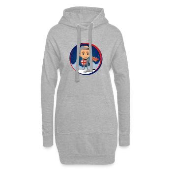Kopfhelm Therapie Ritter - Hoodie-Kleid - Grau meliert - Vorne