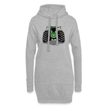 tracteur, tracteur, agriculture, agriculture, agriculteur - Sweat-shirt à capuche long Femme - gris chiné - Devant