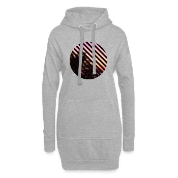 T-Shirt Urlaub Strand Palmen Ferien Sommer Sonne - Hoodie-Kleid - Grau meliert - Vorne