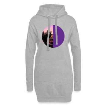 T-Shirt Urlaub Strand Palmen Ferien Sommer Sonne - Hoodie-Kleid - Grau meliert - Vorne