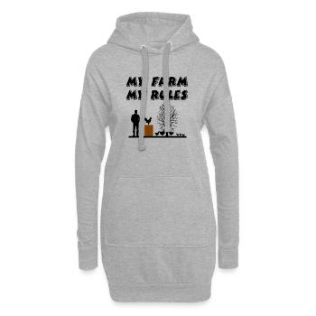 Bauernhof - Hoodie-Kleid - Grau meliert - Vorne
