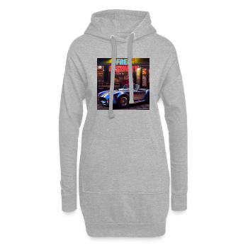 FREE DELIVERY - Hoodie-Kleid - Grau meliert - Vorne